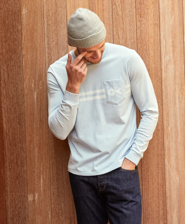 Nostalgic Stripe L/S Pocket Tee^Outerknown Cheap